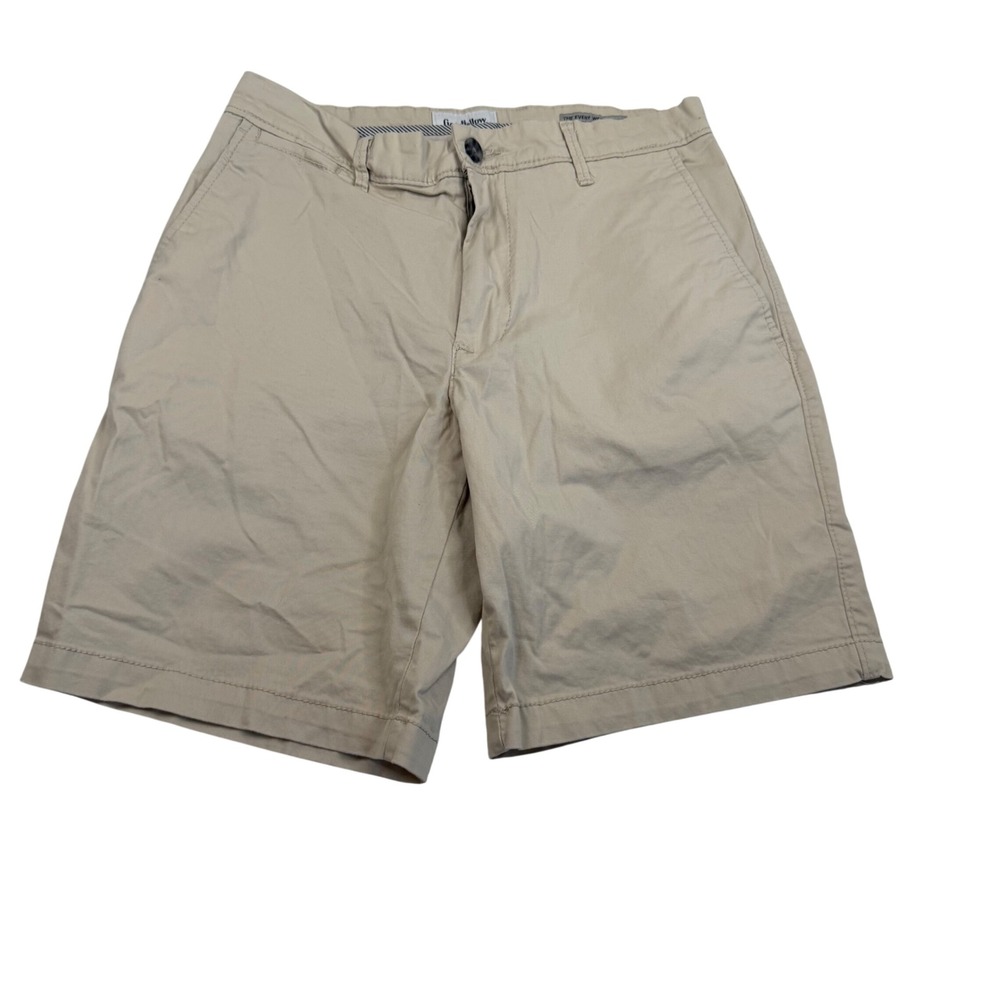 Goodfellow & Co Mens Every Wear Chino Shorts Khaki Tan Size 28 Stretch 9 Inseam